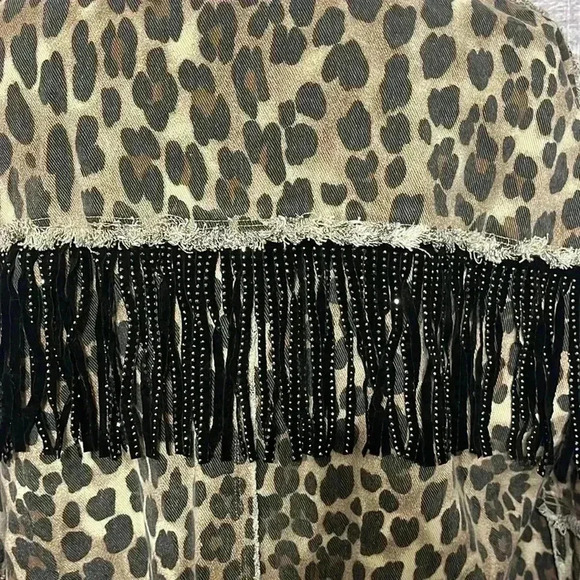 Leopard Print Jean Jacket - Picture 7 of 11